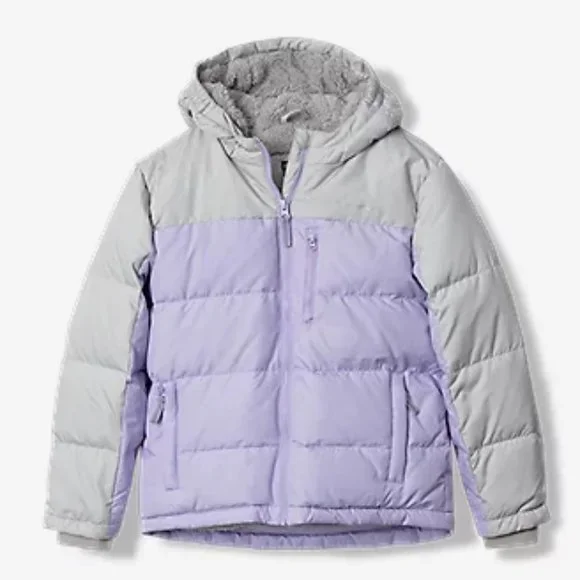Eddie Bauer Girls' Lavender Classic Down Jacket New with Tags Size Medium 10-12 - Picture 1 of 6